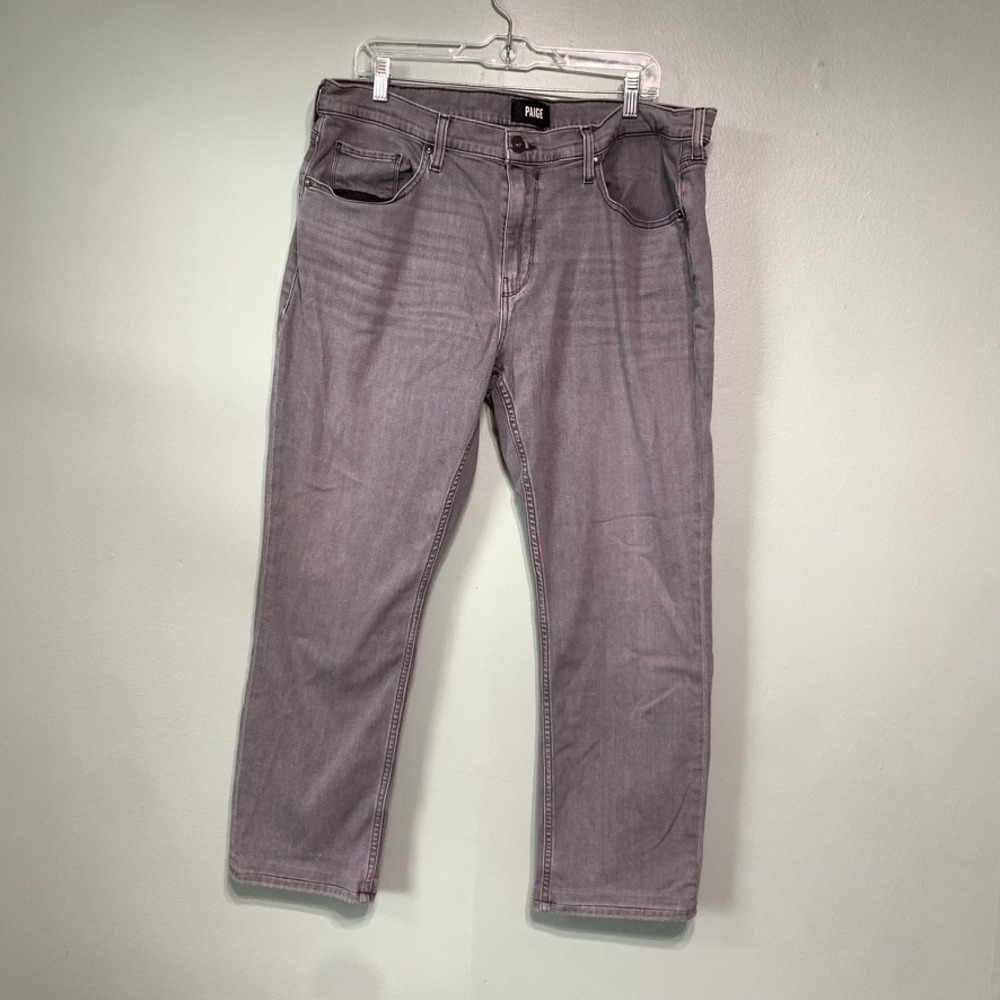 Paige Mens 38 Federal Slim Straight Jeans Laroy Grey M655743-7401 Stretch